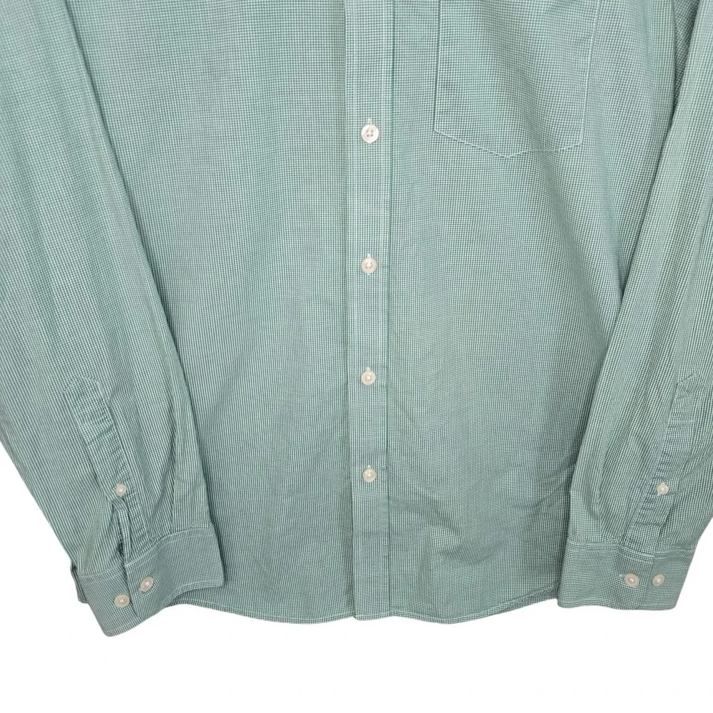 Banana Republic Shirt Mens Medium Green Button‎ Down Soft Wash Standard Fit
